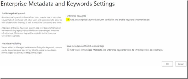 interprise metadata and keword
